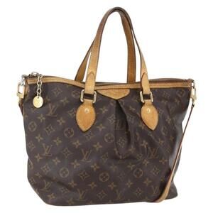 LOUIS VUITTON Monogram Palermo PM Tote Bag M40145 LV Auth BA9304